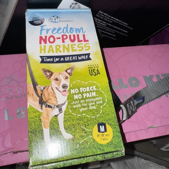 NWT‎ 2 Hounds Design Freedom No Pull Dog GREEN HARNESS & LEASH Medium - 1" Width - Picture 3 of 8